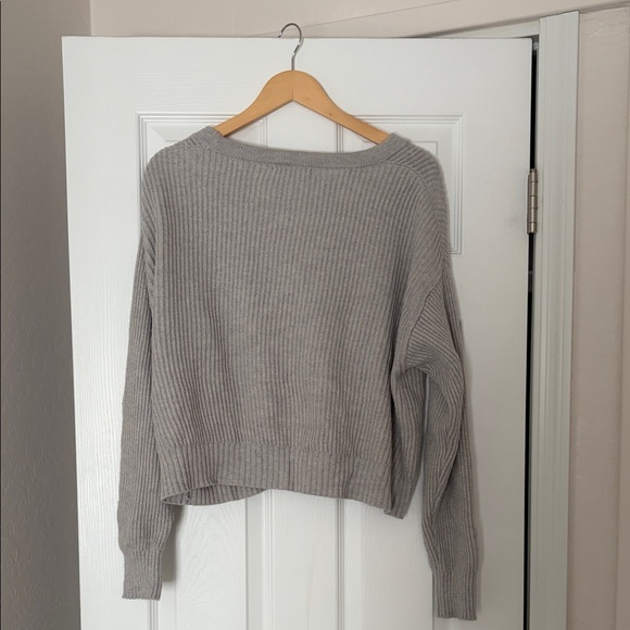 Marine Layer Gray Ribbed Cardigan - Picture 2 of 3
